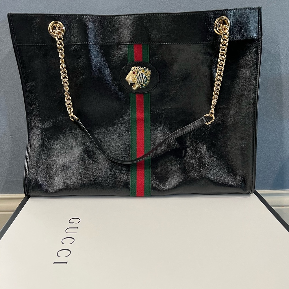 Gucci Maxi Rajah Leather Tote